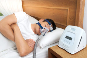 Sweet dream during long deep sleep.
Continuous positive airway pressure ,CPAP sleep apnea therapy.Happy and healthy senior man breathing more easily during sleep without snoring . (Sweet dream during long deep sleep.
Continuous positive airway press